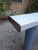 Blue Console in White Lacquer with Cylindrical Plastic Legs by Tresoldi Salvati, 1980s For Sale - Image 8 of 9