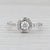 Silver 0.75ctw Round Diamond Halo Engagement Ring 14k White Gold Size 6.5 Cathedral For Sale - Image 8 of 8