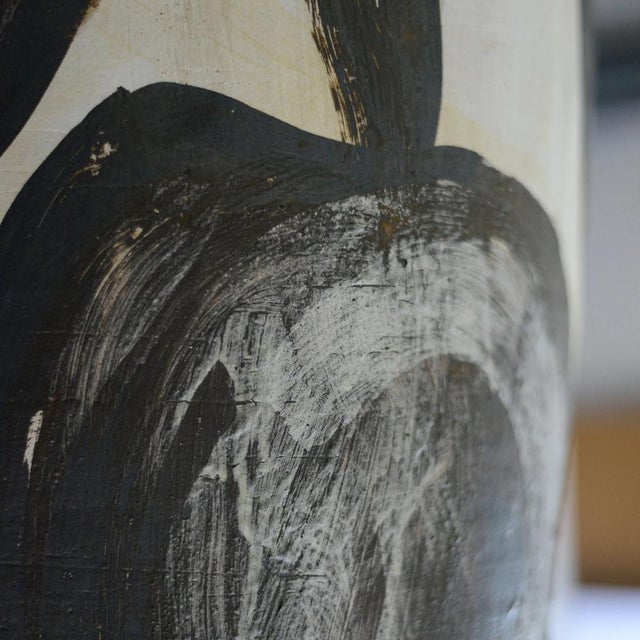Ceramic Abstract Studio Pottery Black and White Vase, 1980s For Sale - Image 7 of 10