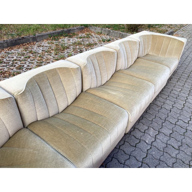 Light Yellow Vintage Model 9000 Modular Sofa by Tito Agnoli for Arflex, 1969, Set of 6 For Sale - Image 8 of 18