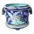 French Majolica Barbotine Cache Pot With Horse Head Handles For Sale