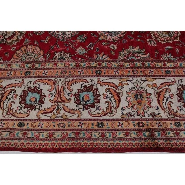 1970s Old Persian Tabriz Area Rug 10’2″ X 13’10” For Sale - Image 11 of 12