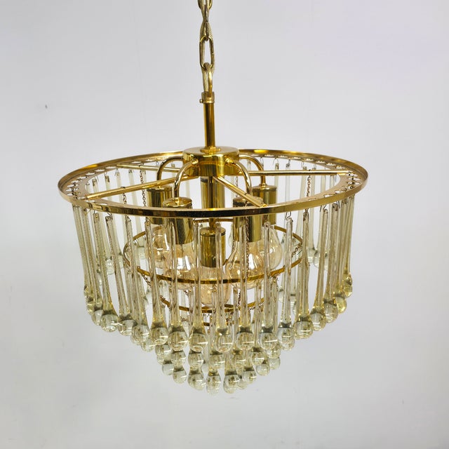 Mid-Century Teardrop 4-Tier Chandelier from Palwa, 1970s For Sale - Image 4 of 11
