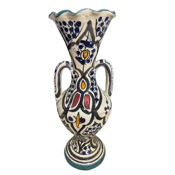 Black Spanish Antique Petite Vase – Handcrafted Vintage Ceramic For Sale - Image 8 of 8