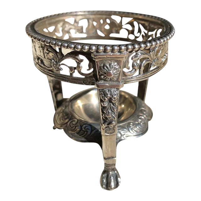 Early 20th Century Small Dutch Hooykaas Schoonhovense Silver Salt Cellar Frame For Sale