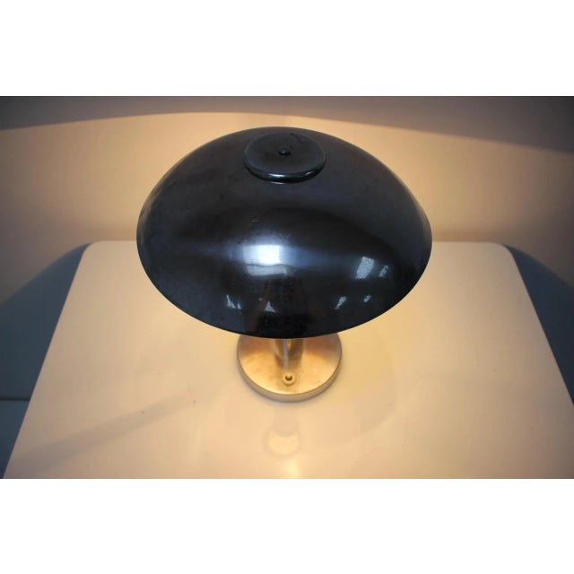 Art Deco Chrome Plated Mushroom Table Lamp, Czechoslovakia, 1930s For Sale - Image 6 of 8