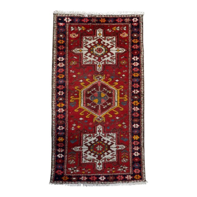 1930s, Handmade Antique Persian Karajeh Rug 2.2' X 4.1' For Sale