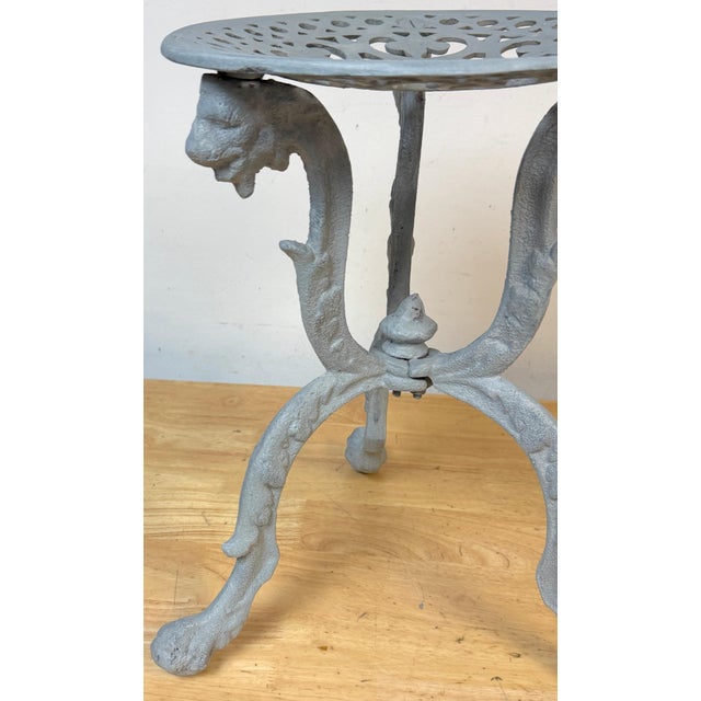 Pair Aesthetic Movement Cast Iron Garden Tabourets / Tables Possibly J.W. Fiske For Sale - Image 9 of 14