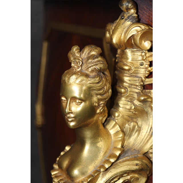 Palatial 19th C. Louis XV Bronze Mounted Figural Marble Top Commode by Rosel For Sale In Philadelphia - Image 6 of 15