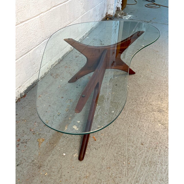 Mid-Century Walnut 'Jacks' Coffee Table Attributed to Adrian Pearsall For Sale - Image 9 of 15