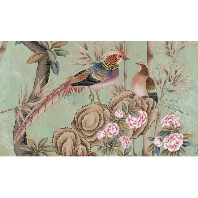 Wall artwork material: Tea Wallpaper Wallpaper handicraft: Digital printed patterns and handmounted it on Tea Wallpaper...
