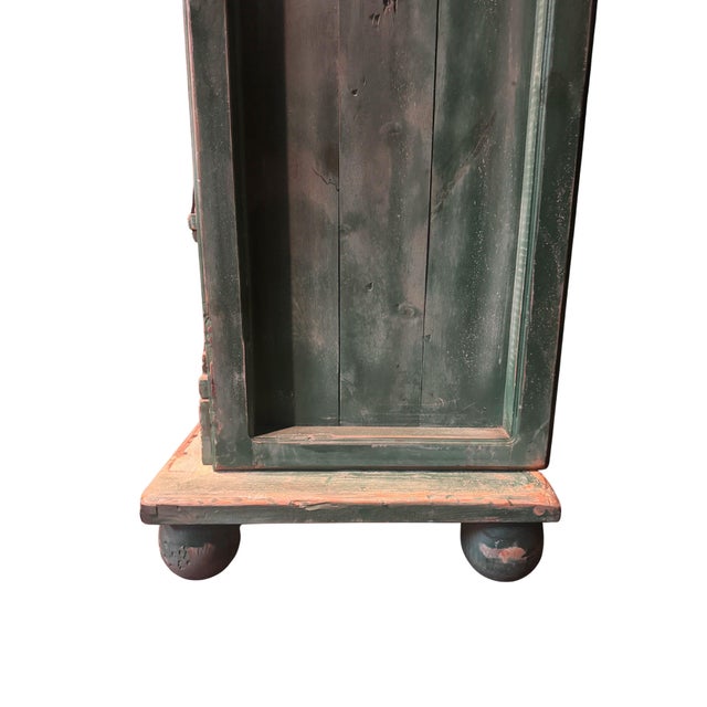 1990s Custom-Made Italian Style Folk-Painted Farmhouse Armoire Cabinet, C. 1990s For Sale - Image 5 of 15