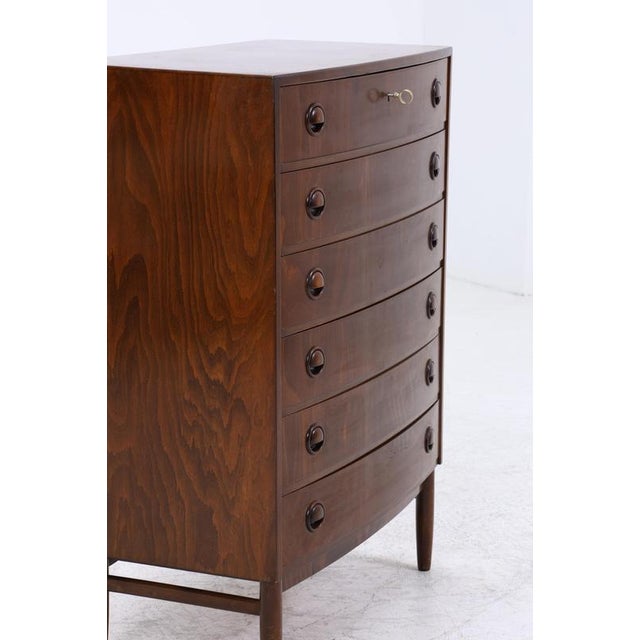 Brown Mid-Century Danish Wooden Chest of Drawers, 1960s For Sale - Image 8 of 12
