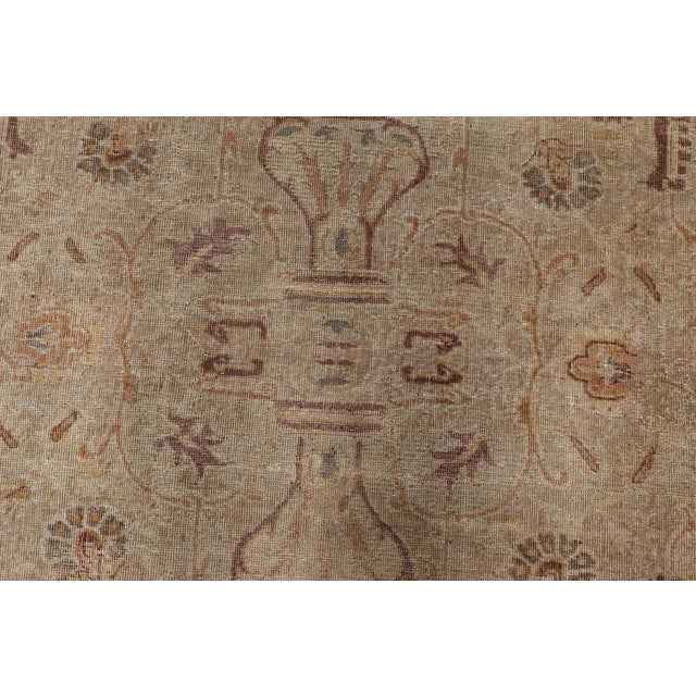 Authentic Early 20th Century Indian Handmade Wool Rug For Sale - Image 9 of 12