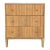 Worlds Away Modern Fluted Oak and White Marble Sink Vanity For Sale