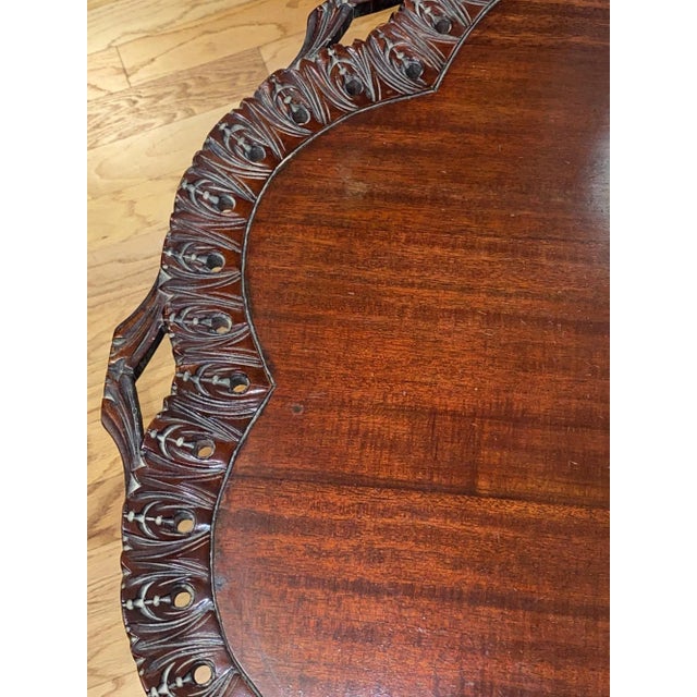 Antique Chippendale Round Table With Fold-Down Top For Sale - Image 12 of 13