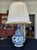 Blue 19th Century Iznik-Style Pottery Bottle Vase Converted Lamp / Samson France For Sale - Image 8 of 12