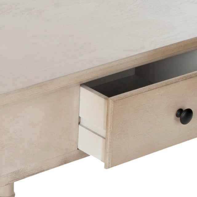 Modern Corner Table With Storage Drawer in Grey For Sale - Image 3 of 5