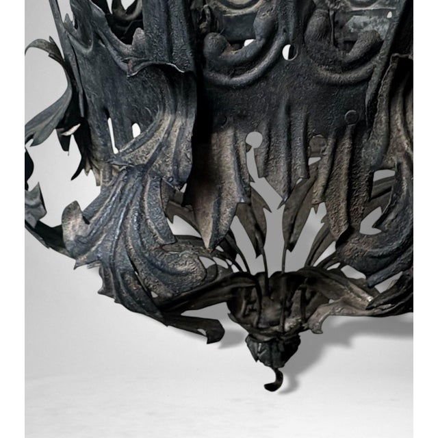 Florentine Renaissance Style Italian Wrought Iron Lantern For Sale - Image 14 of 18