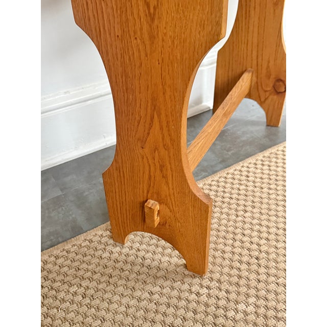 Vintage Benchmade Solid Oak Quilt or Blanket Rack For Sale - Image 11 of 13