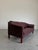 Vintage Danish Burgundy Leather Sofa by Hjort Knudsen. Contemporary post modern design in high quality burgundy leather,...