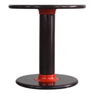 Rocchettone Round Side Table in Wood by Ettore Sottsass for Poltronova, Italy, 1964 For Sale