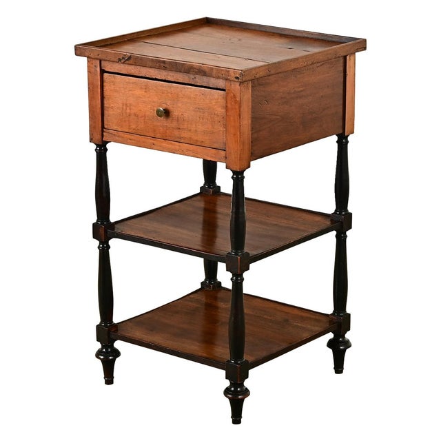 French 19th Century Walnut and Ebonized Etagere-Side Table For Sale - Image 11 of 11