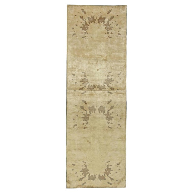 Contemporary Botanic Handmade Silk Rug by Doris Leslie Blau For Sale