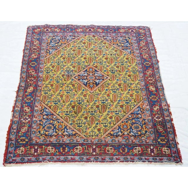 Antique Senneh Rug 2'10'' x 3'10'' For Sale - Image 9 of 11