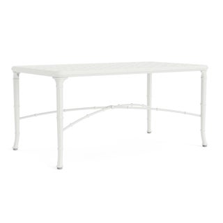 Brown Jordan Calcutta 24" x 42" Cast Top Coffee Table in Chalk For Sale
