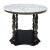 1940's Marble Top Side Table With Diamond Cut Crystal Detail For Sale