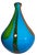 13+ In. Tall Murano Style Multicolor Tear Shaped Art Glass Vase For Sale - Image 12 of 16