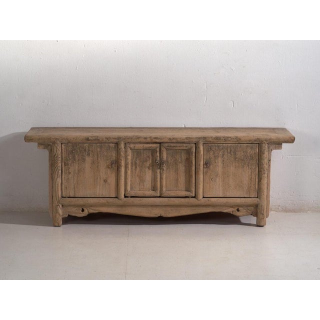 Antique Distressed Elm Sideboard For Sale - Image 4 of 12