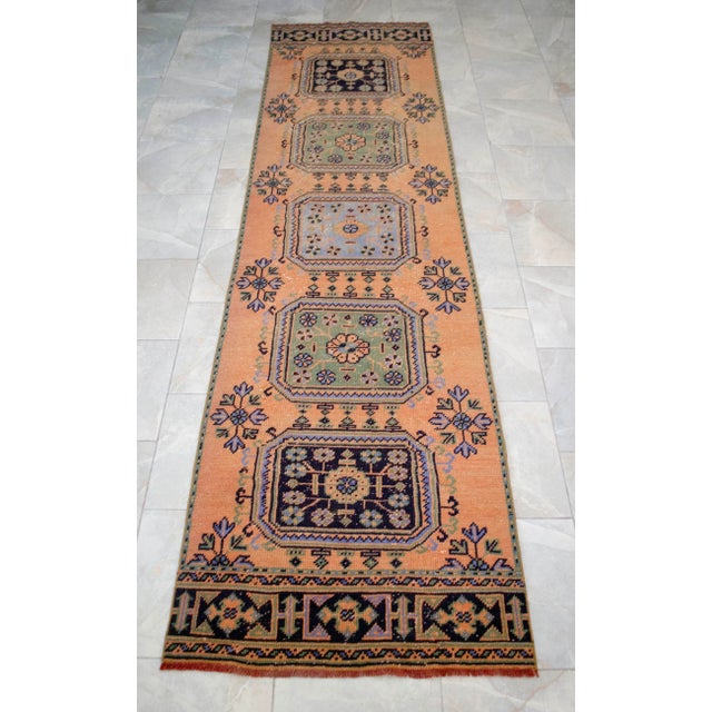 Distressed Oushak Runner Rug - 2'11" X 11'8" For Sale - Image 6 of 11