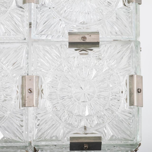 Molded glass tile chandelier by Kamenicky Senov For Sale - Image 11 of 12