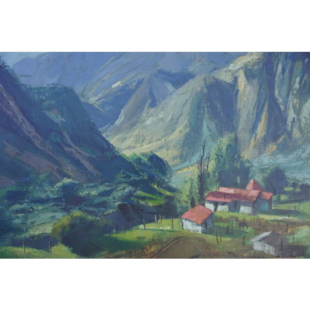 1940s Ralph Hulett Big Tujunga Homestead Oil on Canvas Painting, 1940s For Sale - Image 5 of 7