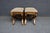 Brown Pair of Neoclassical Style X-Base Upholstered Stools For Sale - Image 8 of 11
