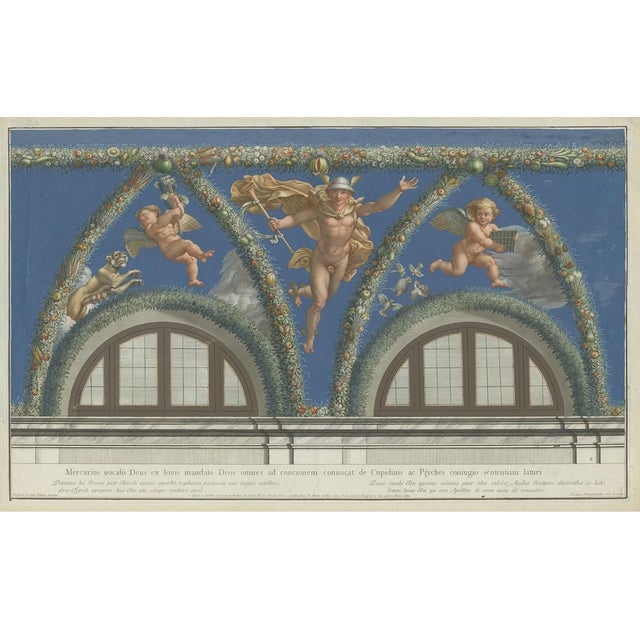 After Raphael, Mercury Descending to Earth Fresco, 1693, Print For Sale