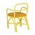 Transitional Ginny Rattan Indoor/Outdoor Dining Chair, Yellow For Sale - Image 3 of 7