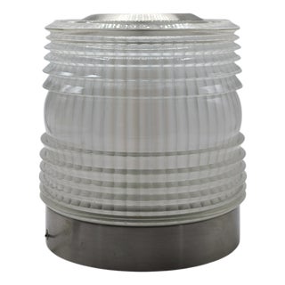 Glass Fresnel Table Lamp from Oluce, Italy 1960s For Sale