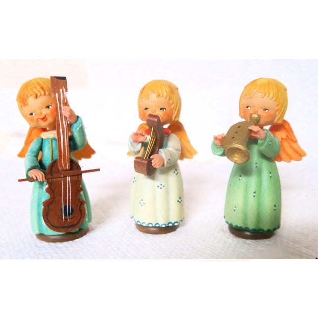 Anri - Hand-Crafted Hand-Painted Angels Playing Music for the Holidays! For Sale - Image 9 of 15