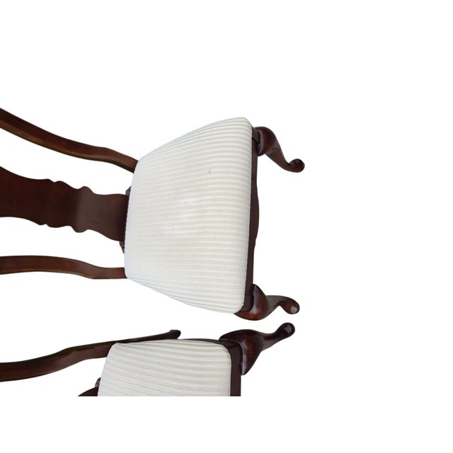 1990s 1990s Pair Thomasville Collectors Cherry Queen Ann Dining Room Side Chairs For Sale - Image 5 of 11