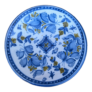 Vintage Guertes Talavera Polychrome Decorated Plate, Spain, Circa 1970's