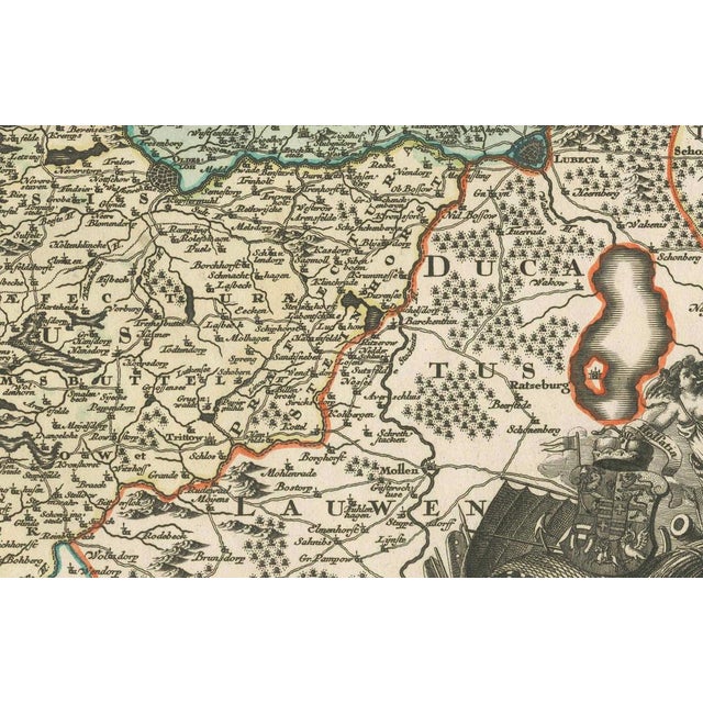 Map of Holstein and Surrounding Duchies by Homann Heirs For Sale - Image 5 of 11