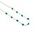 Modern Ladies 14k Yellow Gold Turquoise Station Chain Necklace For Sale - Image 3 of 7