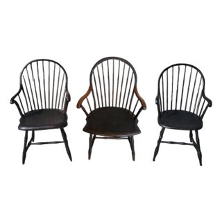 Collection of Three Painted 19Thc Philadelphia Windsor Chairs -3 For Sale