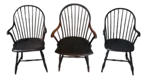 Collection of Three Painted 19Thc Philadelphia Windsor Chairs -3