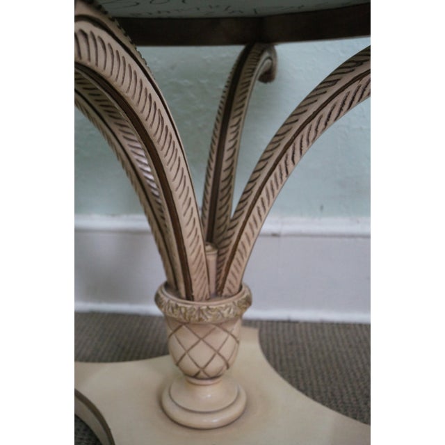 Grosfeld House Painted Wood Marble Top Side Tables For Sale In Philadelphia - Image 6 of 10