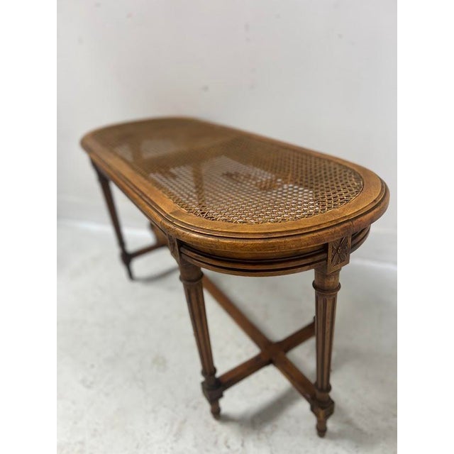 Louis XVI Style Beechwood Bed Bench, 20th Century For Sale - Image 3 of 13