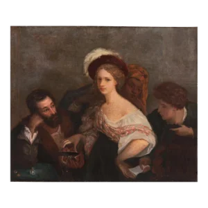 'The Young Courtesan' by P Lagier, 1868, 19th Century French School, French Romanticism, Large Oil